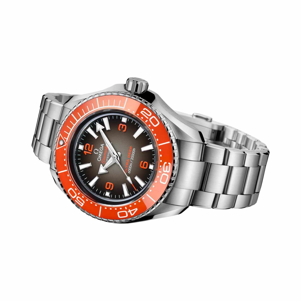 Omega Seamaster Planet Ocean 6000M 45.5mm Black Dial Silver Steel Strap Watch for Men - 21530462106001