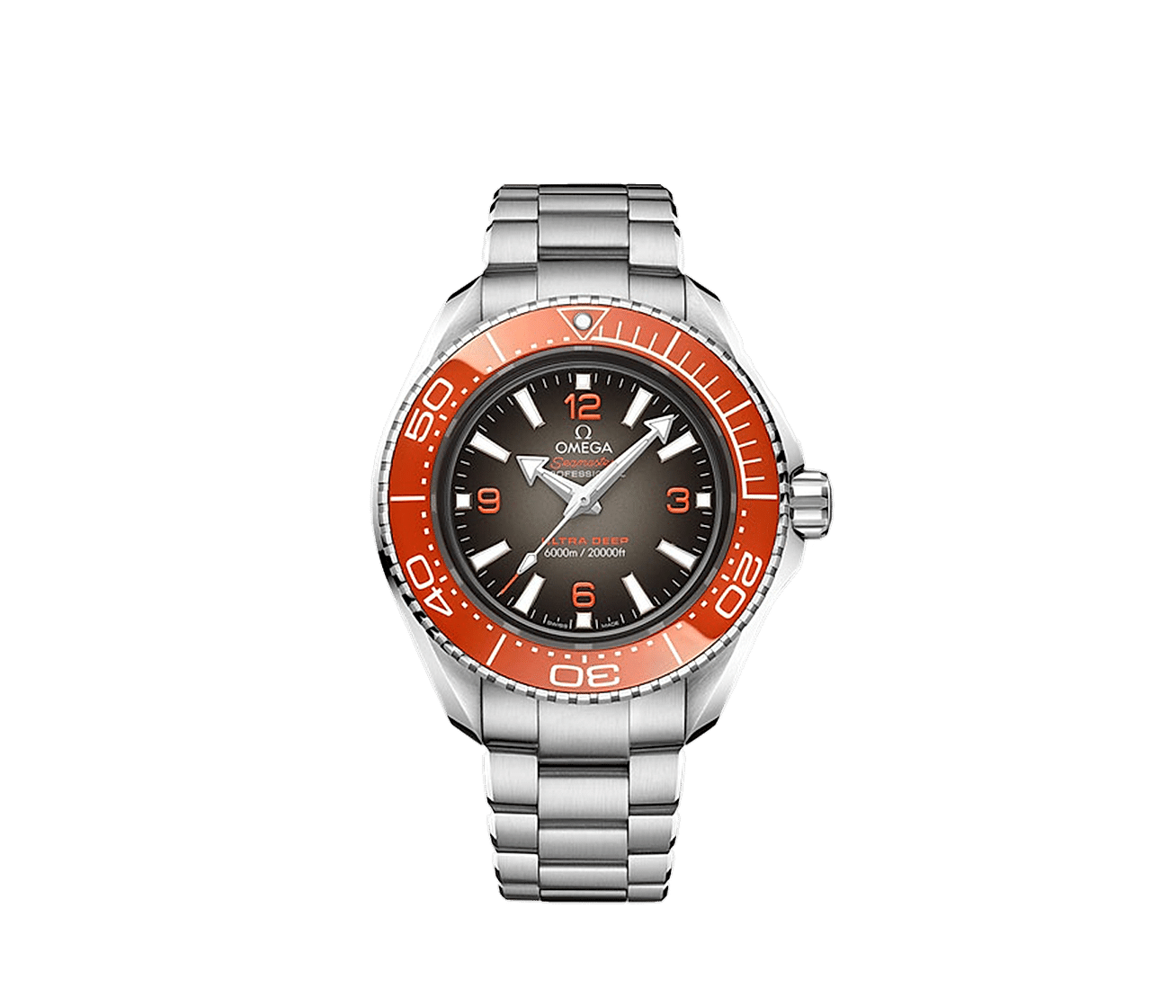 Omega Seamaster Planet Ocean 6000M 45.5mm Black Dial Silver Steel Strap Watch for Men - 21530462106001