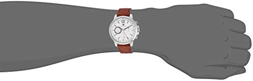 Tommy Hilfiger Landon Chronograph Quartz White Dial Brown Leather Strap Watch for Men - 1791531