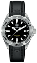 Tag Heuer Aquaracer Quartz Black Dial Black Rubber Strap Watch for Men -  WBD1110.FT8021