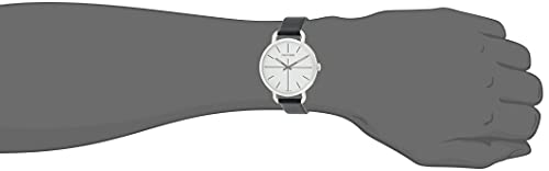 Calvin Klein Evan White Dial Black Leather Strap Watch for Women - K7B231CY