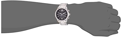 Guess Chronograph Black Dial Silver Steel Strap Watch for Men - W0193G2