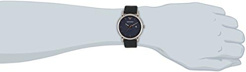 Emporio Armani Classic Quartz Blue Dial Black Leather Strap Watch For Men - AR1731