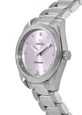 Omega Seamaster Aqua Terra Quartz Purple Dial Silver Steel Strap Watch for Women - 220.10.28.60.60.001