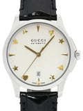 Gucci G Timeless Automatic Black Leather Unisex Watch - YA126468