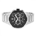 Hugo Boss Supernova Chronograph Black Dial Silver Steel Strap Watch for Men - 1513359