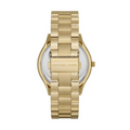 Michael Kors Slim Runway Gold Dial Gold Steel Strap Watch for Women - MK3590