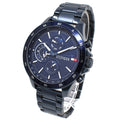 Tommy Hilfiger Bank Quartz Blue Dial Blue Steel Strap Watch for Men - 1791720