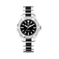 Tag Heuer Aquaracer Quartz 35mm Diamond Black Dial Two Tone Steel Strap Watch for Men - WAY131E.BA0913