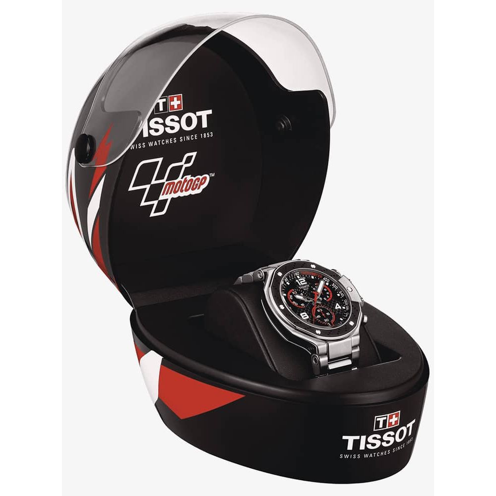 Tissot T Race Moto GP Limited Edition Black Chronograph Black Dial Stainless Steel Strap Watch for Men - T141.417.11.057.00