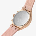 Guess Heiress Diamonds Rose Gold Dial Pink Rubber Strap Watch for Women - GW0407L3