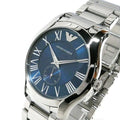 Emporio Armani Valente Quartz Blue Dial Silver Steel Strap Watch For Men - AR11085