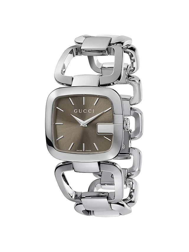 Gucci G Gucci Brown Dial Stainless Steel 24mm Watch For Women - YA125507