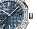 Audemars Piguet Royal Oak 50th Anniversary Diamonds Blue Dial Silver Steel Strap Watch for Men - 15551ST.ZZ.1356ST.02