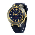 Versace V Extreme Chronograph Blue Dial Blue Rubber Strap Watch for Men - VCN010017