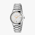 Gucci G Timeless Quartz Silver Dial Silver Steel Strap Unisex Watch - YA126442