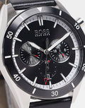 Hugo Boss Chronograph Black Dial Black Leather Strap Watch for Men - 1513864