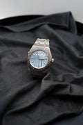 Audemars Piguet Royal Oak 50th Anniversary Light Blue Dial Silver Steel Strap Watch for Men - 15550ST.OO.1356ST.04