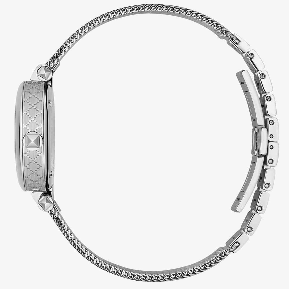 Gucci Diamantissima Diamonds Mother of Pearl Dial Silver Mesh Bracelet Watch for Women - YA141504