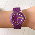 Marc Jacobs Pelly Purple Dial Purple Silicone Strap Watch for Women - MBM2515