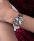 Guess Tapestry Diamonds Silver Dial Silver Mesh Bracelet Watch for Women - GW0354L1