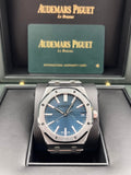 Audemars Piguet Royal Oak 50th Anniversary Automatic Blue Dial Silver Steel Strap Watch for Men - 15510ST.OO.1320ST.01