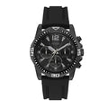 Guess Commander Black Dial Black Rubber Strap Watch for Men - GW0211G3