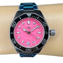 Tag Heuer Aquaracer Professional 300 Automatic Diamonds Pink Dial Silver Steel Strap Watch for Women - WBP231J.BA0618