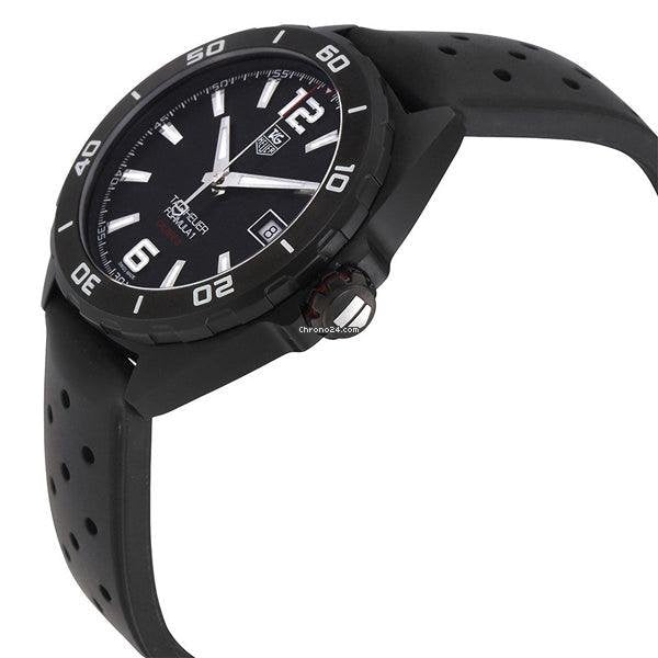 Tag Heuer Formula 1 Automatic 41mm Black Dial Black Rubber Strap Watch for Men - WAZ2115.FT8023