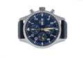 IWC Pilot's Automatic Chronograph 43mm Blue Dial Blue Calfskin Strap Watch for Men - IW377729