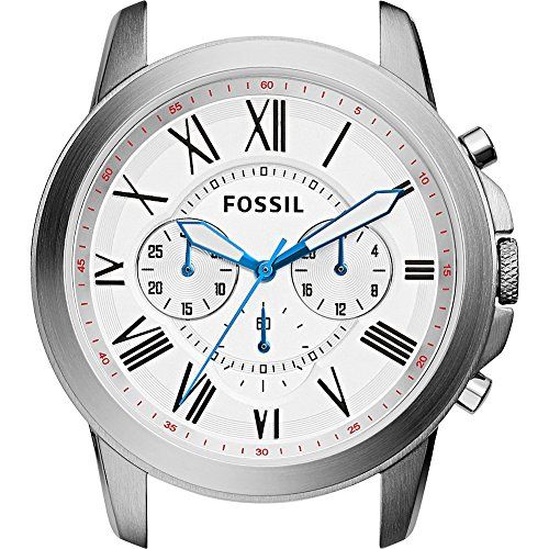 Fossil Grant Chronograph White Dial Brown Leather Strap Watch for Men - FS5060