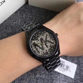 Michael Kors Slim Runway Black Dial Black Steel Strap Watch for Women - MK3589