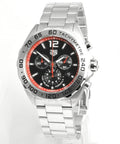 Tag Heuer Formula 1 Chronograph Black Dial Silver Steel Strap Watch for Gents - CAZ101Y.BA0842