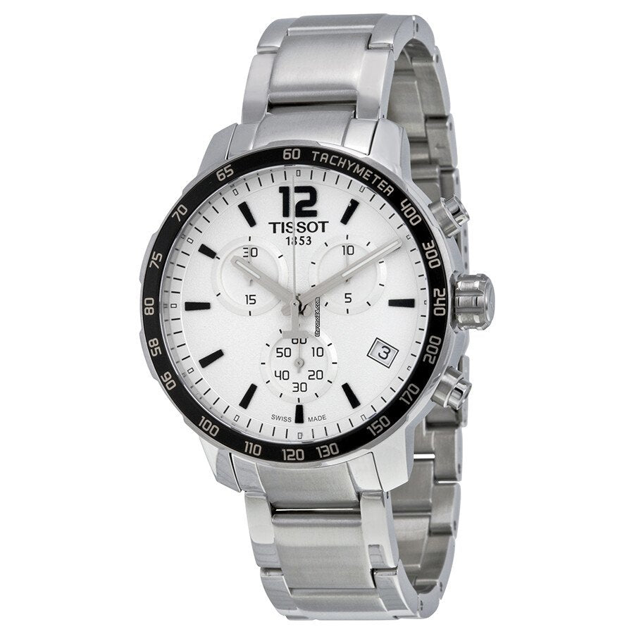 Tissot Quickster Chronograph Silver Dial Watch For Men - T095.417.11.037.00