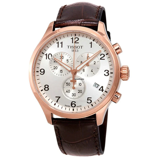 Tissot Chrono XL Classic Brown Leather Strap Watch For Men - T116.617.36.037.00