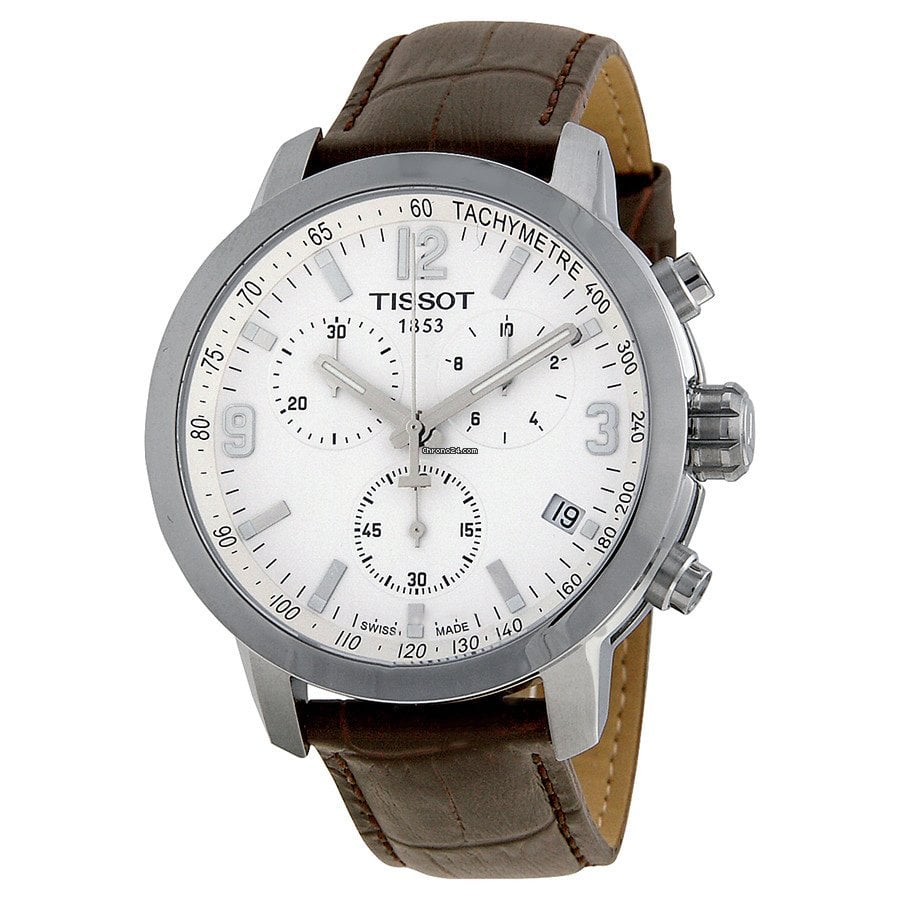 Tissot PRC 200 Chronograph White Dial Watch For Men - T055.417.16.017.01