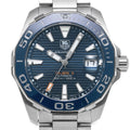 Tag Heuer Aquaracer Calibre 5 Blue Dial Silver Steel Strap Watch for Men - WAY211C.BA0928