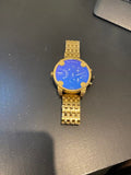 Diesel Mr Daddy Blue Dial Gold Stainless Steel Watch For Men - DZ7347