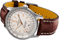 Breitling Navitimer 1 Automatic 41mm White Dial Brown Leather Strap Mens Watch - A17326211G1P1