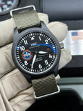 IWC Pilot’s Watch Mark XVIII Top Gun Edition “SFTI” Black Dial Green Nylon Strap Watch for Men - IW324712