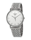 Tissot T Classic Everytime White Dial Silver Steel Strap Watch for Men - T109.610.11.031.00