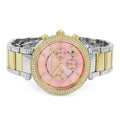 Michael Kors Parker Pink Dial Two Tone Steel Strap Watch for Women - MK6140