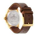 Gucci Le Marché Des Merveilles Tiger Green Red Dial Brown Leather Strap Unisex Watch - YA126497