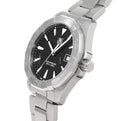 Tag Heuer Aquaracer Quartz Black Dial Silver Steel Strap Watch for Men - WAY1110.BA0928