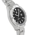 Tag Heuer Aquaracer Quartz Black Dial Silver Steel Strap Watch for Men - WAY1110.BA0928