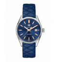 Tag Heuer Carrera Quartz Blue Dial Blue Calfskin Leather Strap Watch for Women - WAR1112.FC6391