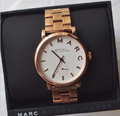 Marc Jacobs Baker White Dial Rose Gold Stainless Steel Strap Watch for Women - MBM3244