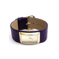 Marc Jacobs Champagne Dial Purple Leather Strap Watch for Women - MBM2044