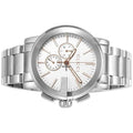 Gucci G Chrono Chronograph Quartz White Dial Silver Steel Strap Watch For Men - YA101201