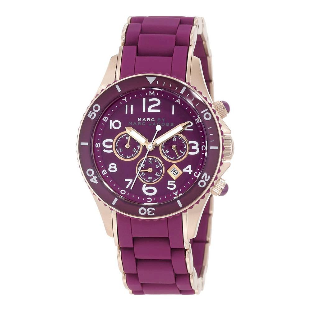 Marc Jacobs Rock Purple Dial Purple Stainless Steel Strap Watch for Women - MBM2576